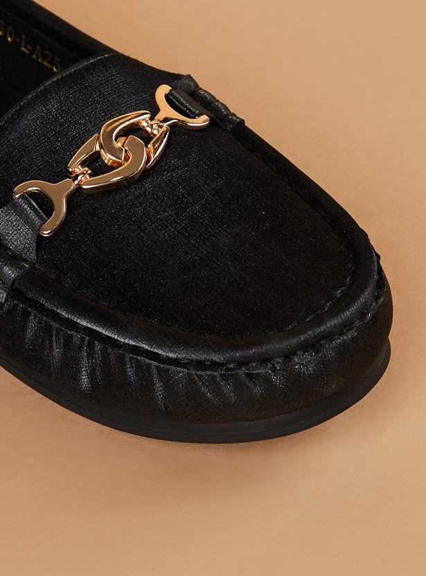 CODE Textured Bit Loafers