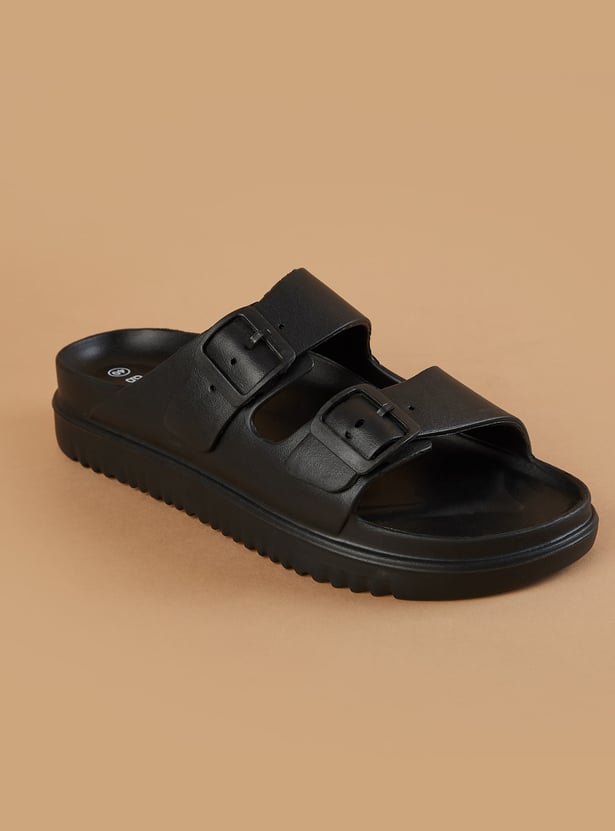 GINGER Solid Double Strap Sandals