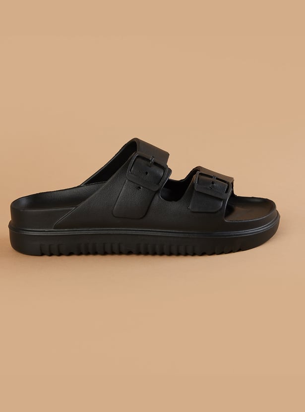 GINGER Solid Double Strap Sandals