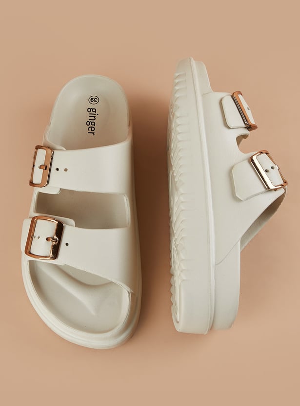 GINGER Solid Buckle Flats