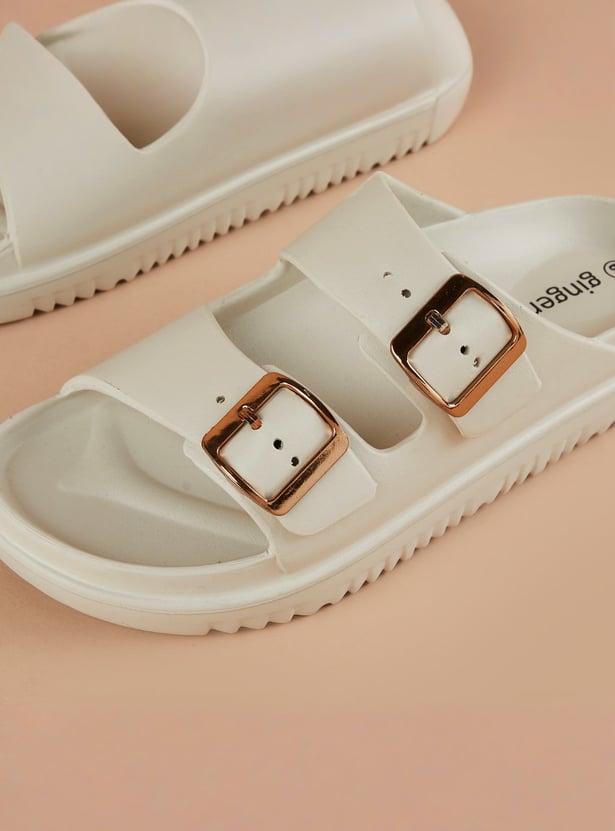GINGER Solid Buckle Flats