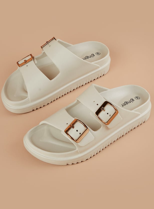 GINGER Solid Buckle Flats