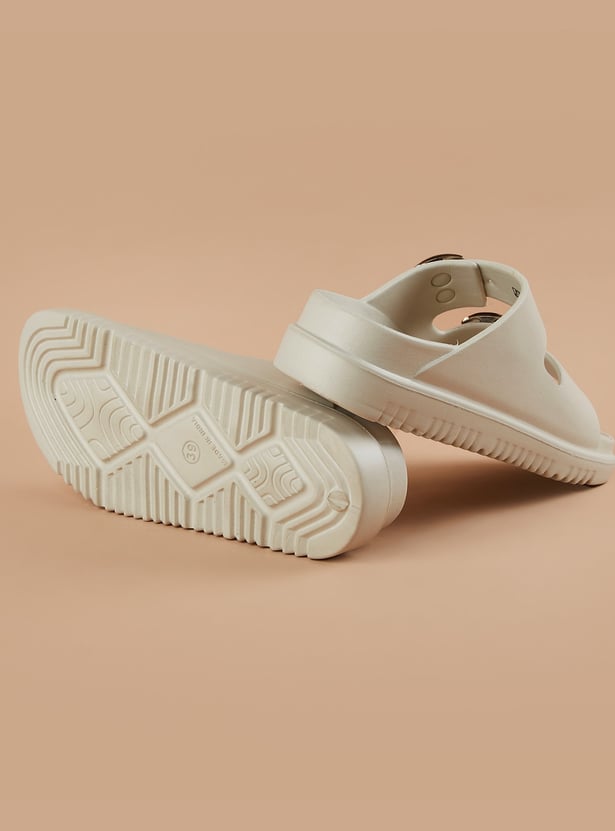 GINGER Solid Buckle Flats