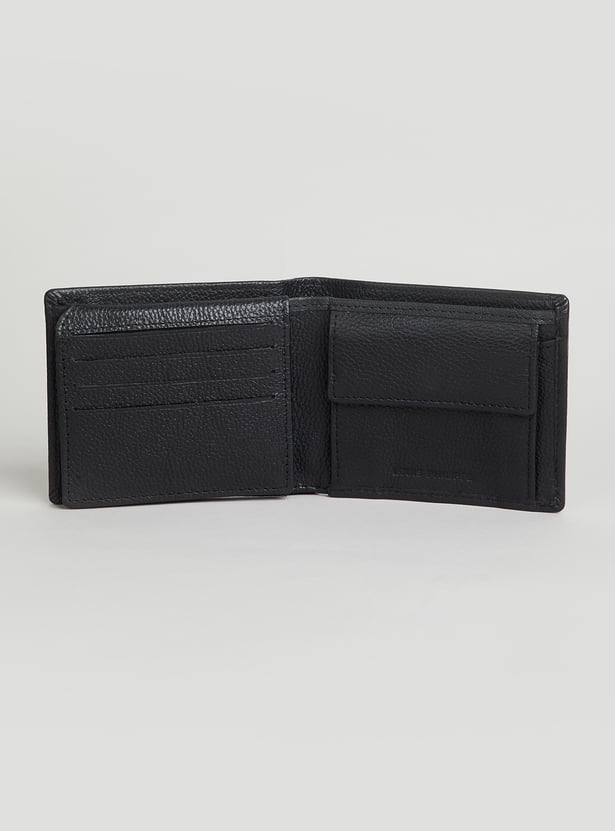 LOUIS PHILIPPE Textured Bi-Fold Wallet