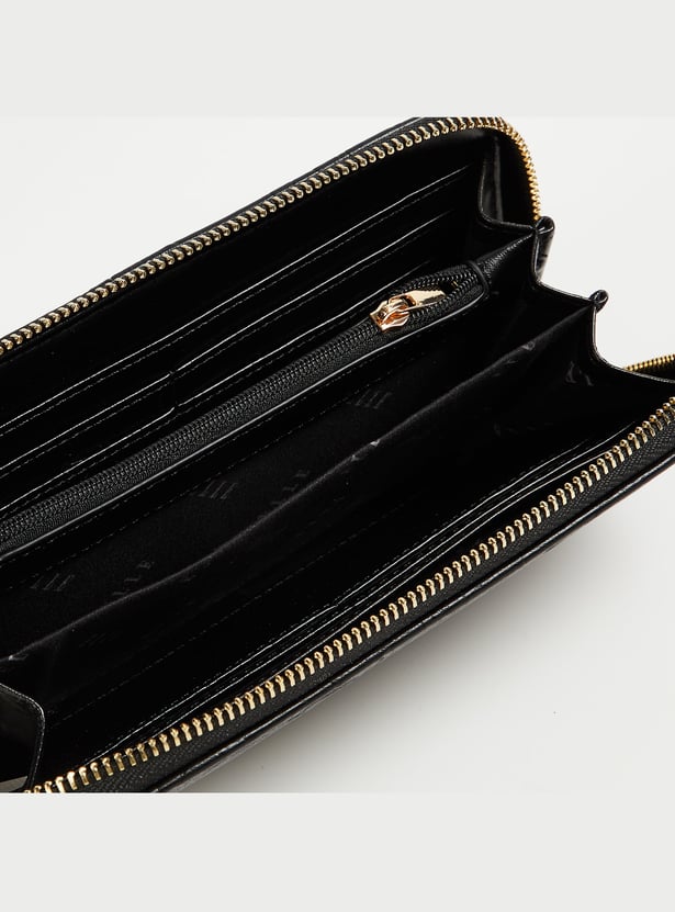 ELLE Embossed Zip Around Wallet