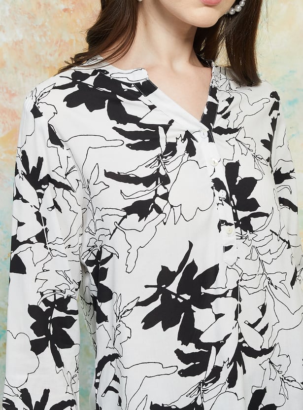 MELANGE Printed Straight Kurti