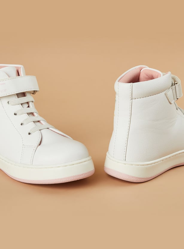 FAME FOREVER Girls Lilo & Stitch Print High-Top Sneakers