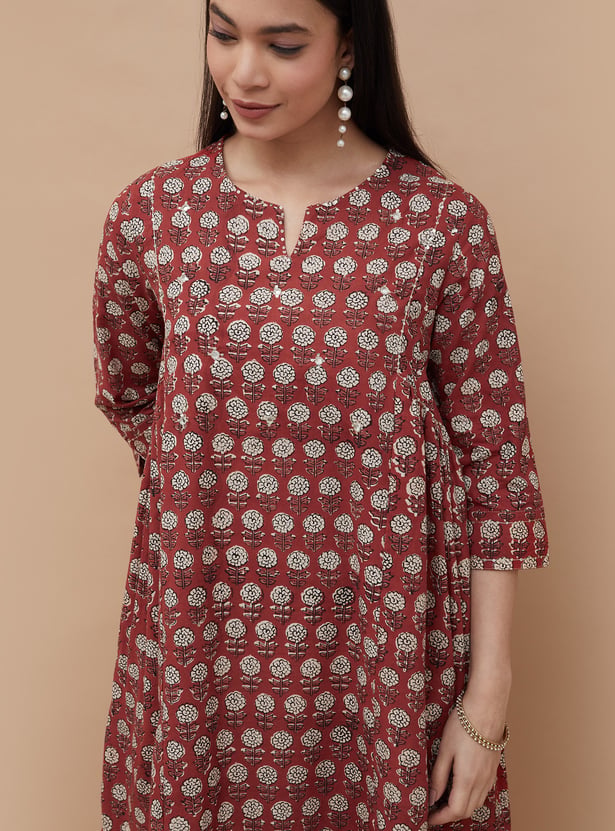 MELANGE Printed A-line Kurta
