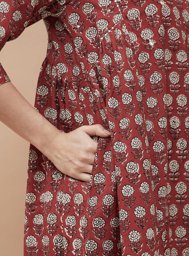 MELANGE Printed A-line Kurta