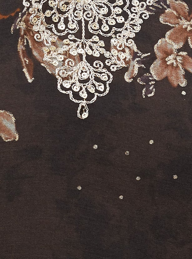 MELANGE Floral Print Straight Kurta