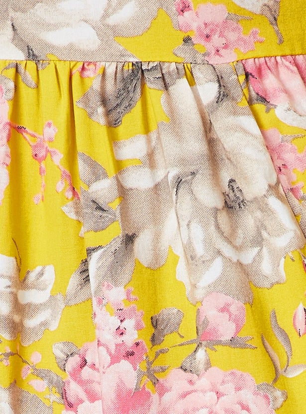 MELANGE Floral Print A-line Kurta Set