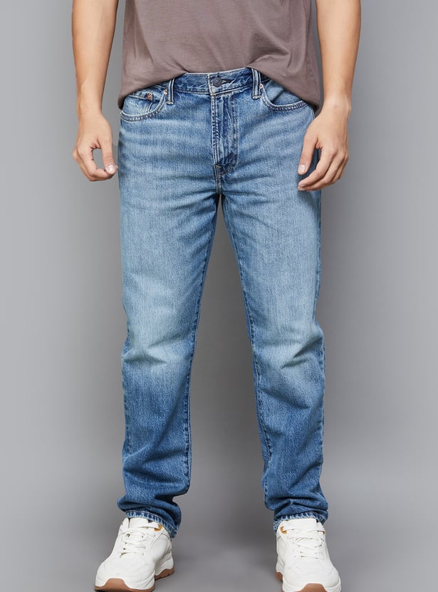 AMERICAN EAGLE Stonewashed Slim Straight Jeans