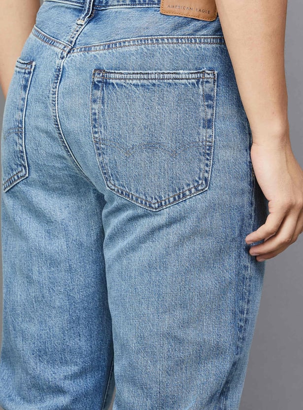 AMERICAN EAGLE Stonewashed Slim Straight Jeans