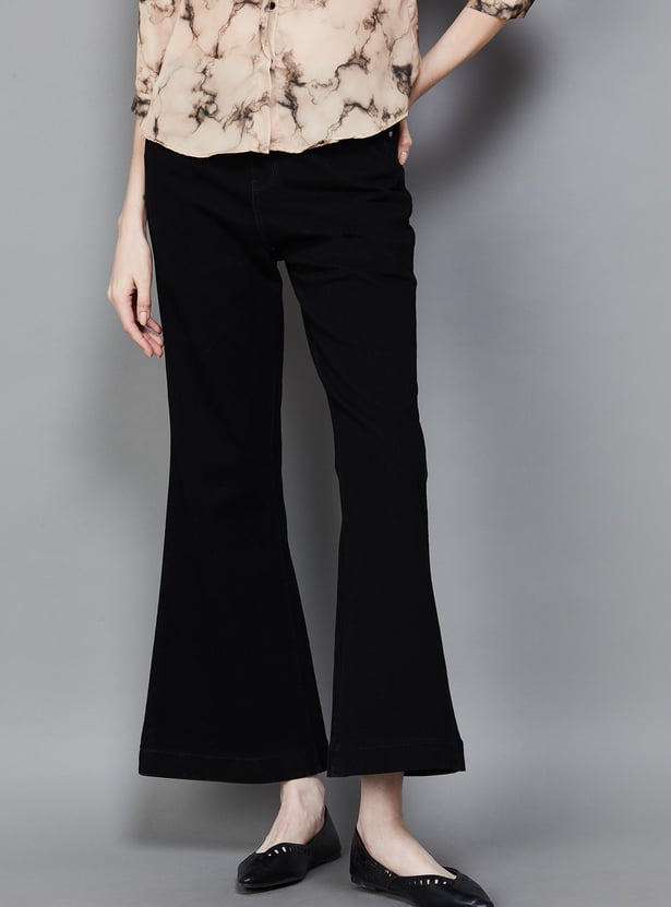 XPOSE Solid High-Rise Bootcut Jeans