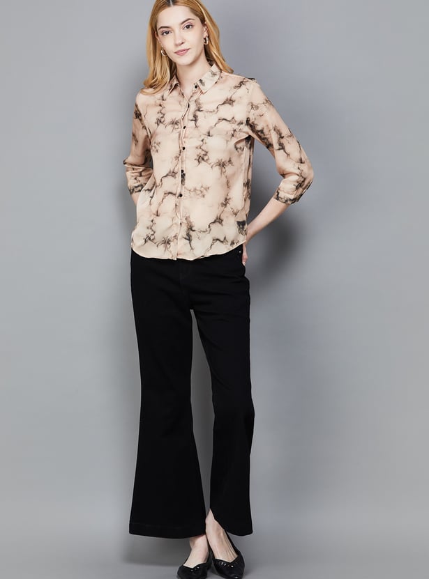 XPOSE Solid High-Rise Bootcut Jeans