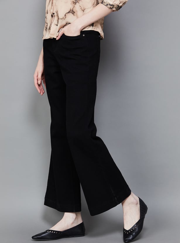 XPOSE Solid High-Rise Bootcut Jeans