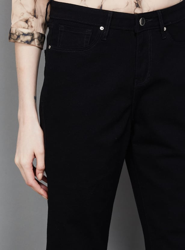 XPOSE Solid High-Rise Bootcut Jeans