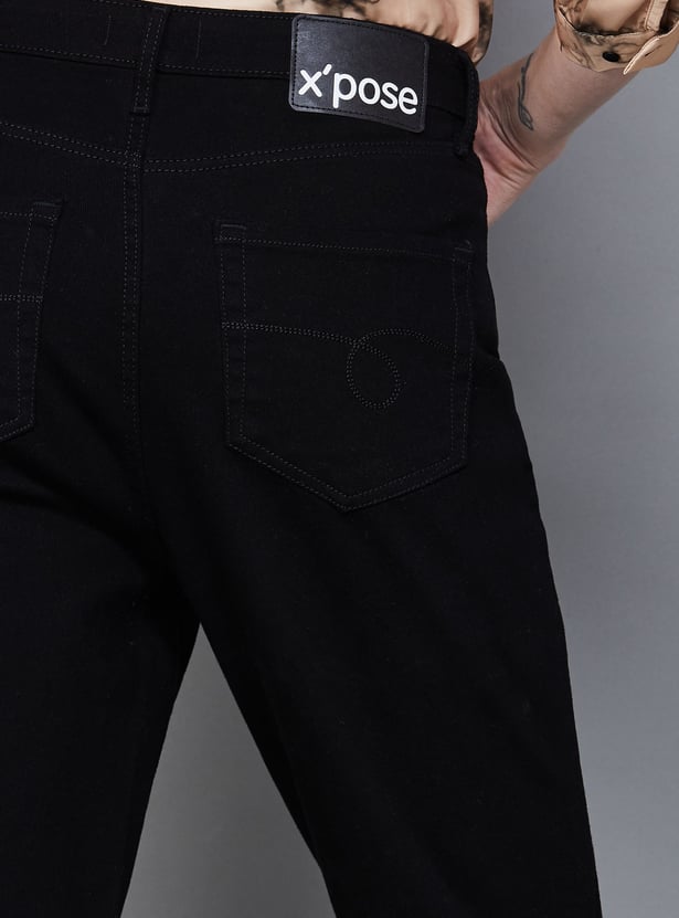 XPOSE Solid High-Rise Bootcut Jeans