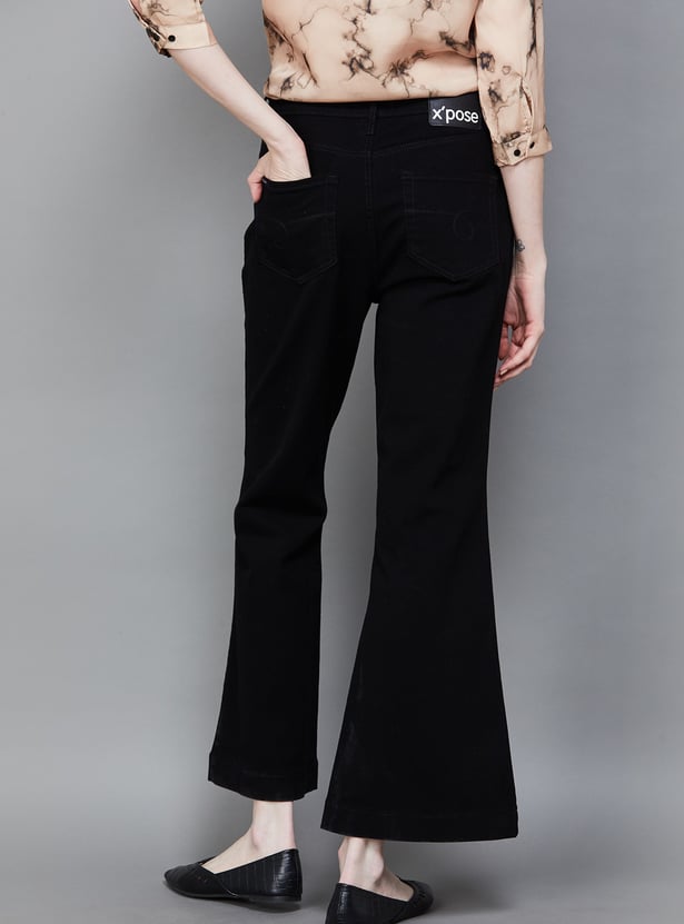 XPOSE Solid High-Rise Bootcut Jeans