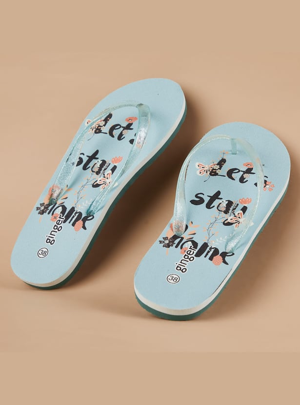 GINGER Printed V-straps Flip Flops