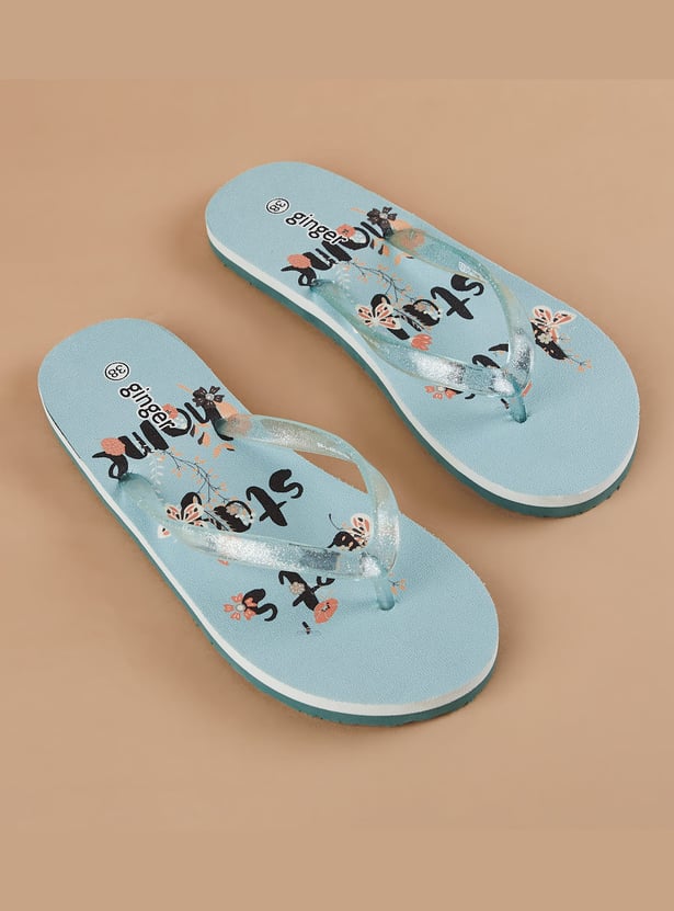 GINGER Printed V-straps Flip Flops