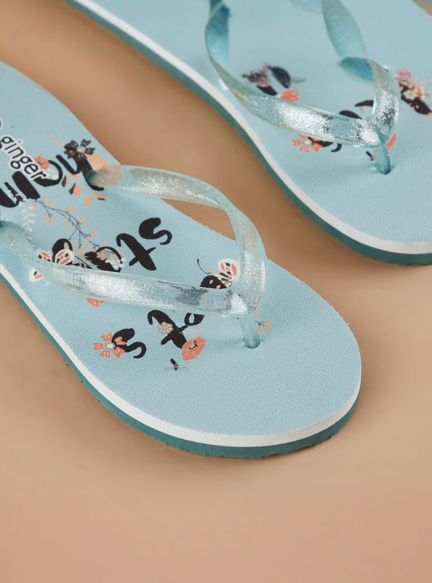 GINGER Printed V-straps Flip Flops