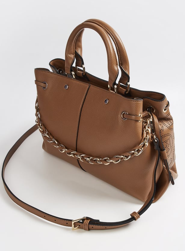 ELLE Perforated Handheld Bag