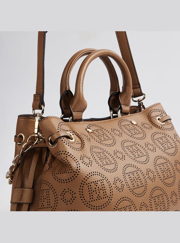 ELLE Perforated Handheld Bag