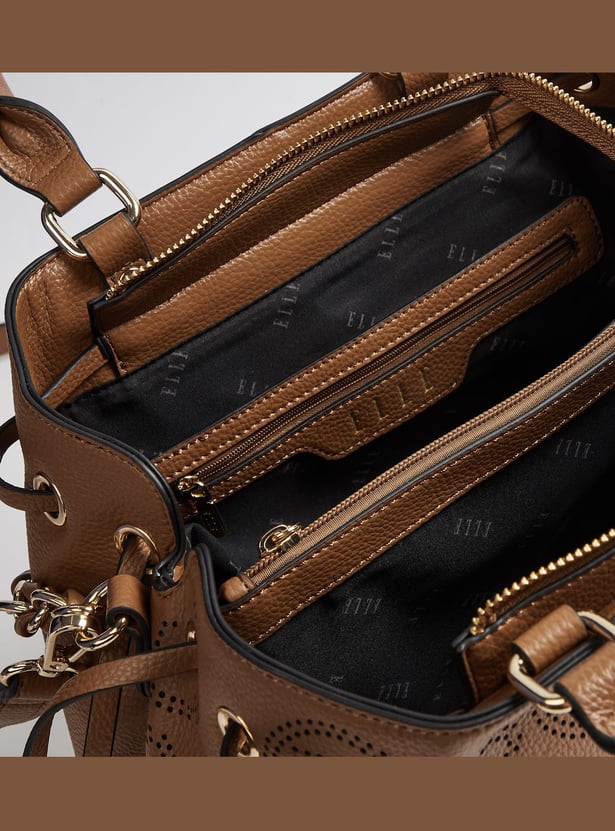 ELLE Perforated Handheld Bag