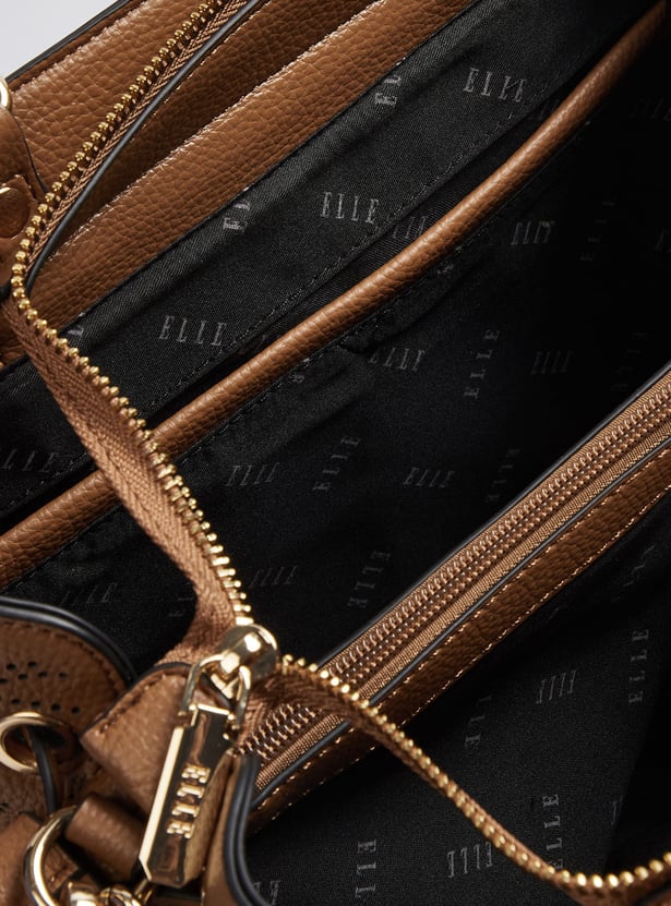 ELLE Perforated Handheld Bag