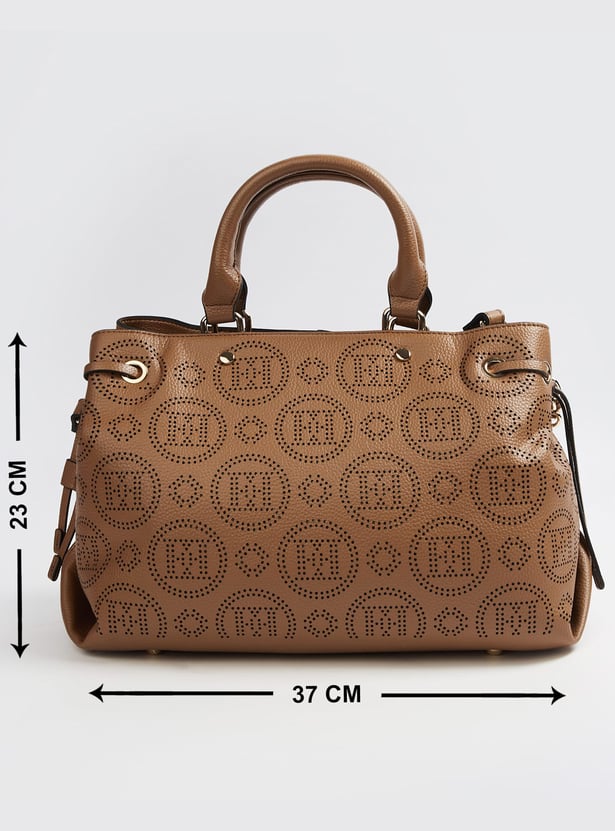 ELLE Perforated Handheld Bag
