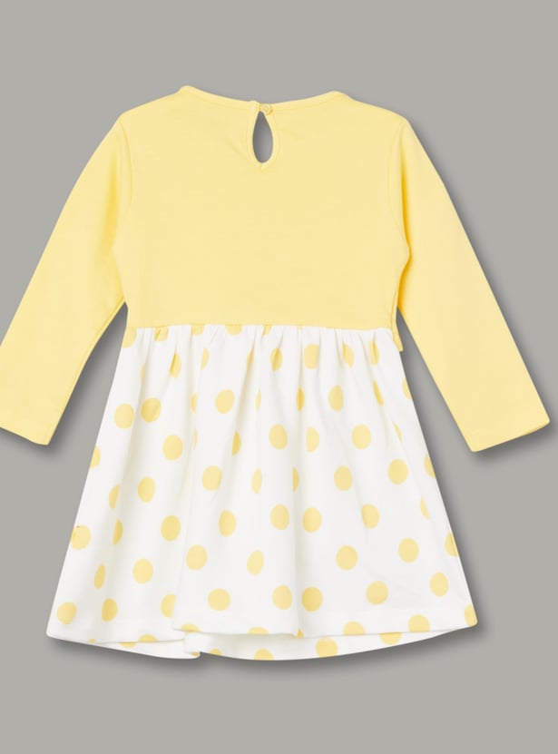 JUNIORS Girls Polka Print A-Line Dress