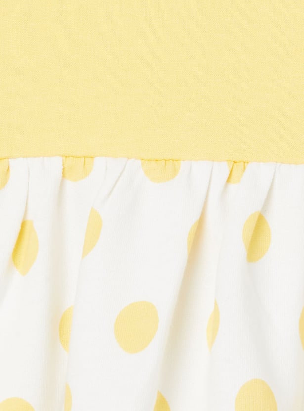 JUNIORS Girls Polka Print A-Line Dress