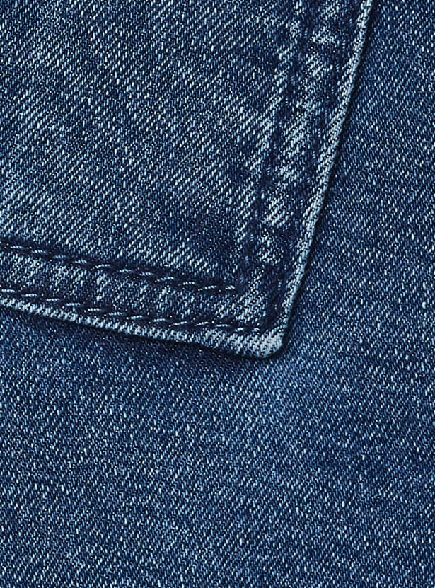 FAME FOREVER Girls Washed Denim Skorts