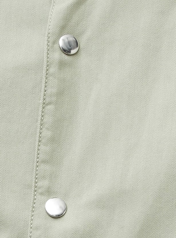 CODE Herringbone Button Up Jacket