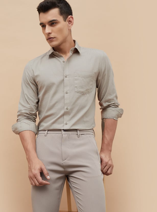 CODE Solid Regular Fit Shirt