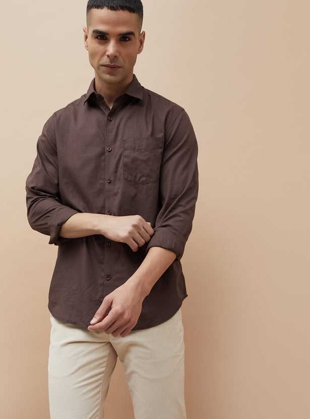 CODE Solid Regular Fit Shirt