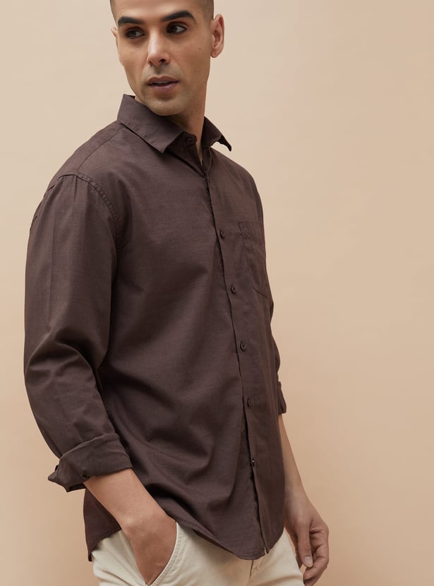 CODE Solid Regular Fit Shirt