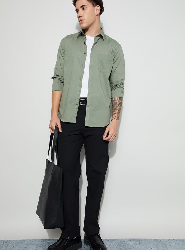 CODE Solid Regular Fit Shirt