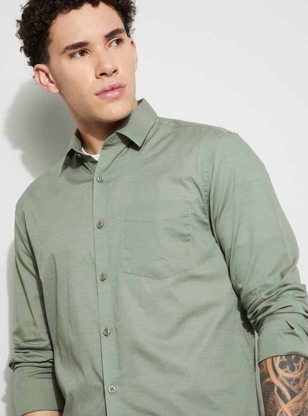 CODE Solid Regular Fit Shirt