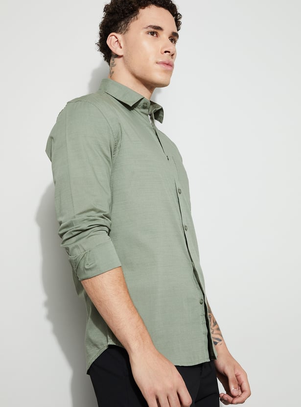 CODE Solid Regular Fit Shirt