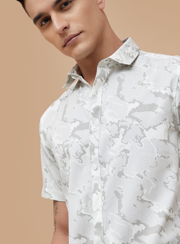 CODE Camouflage Print Regular Fit Casual Shirt
