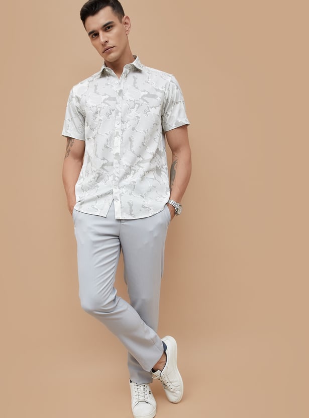 CODE Camouflage Print Regular Fit Casual Shirt