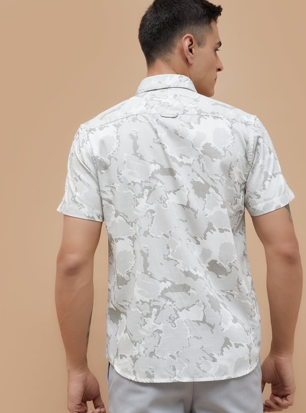 CODE Camouflage Print Regular Fit Casual Shirt