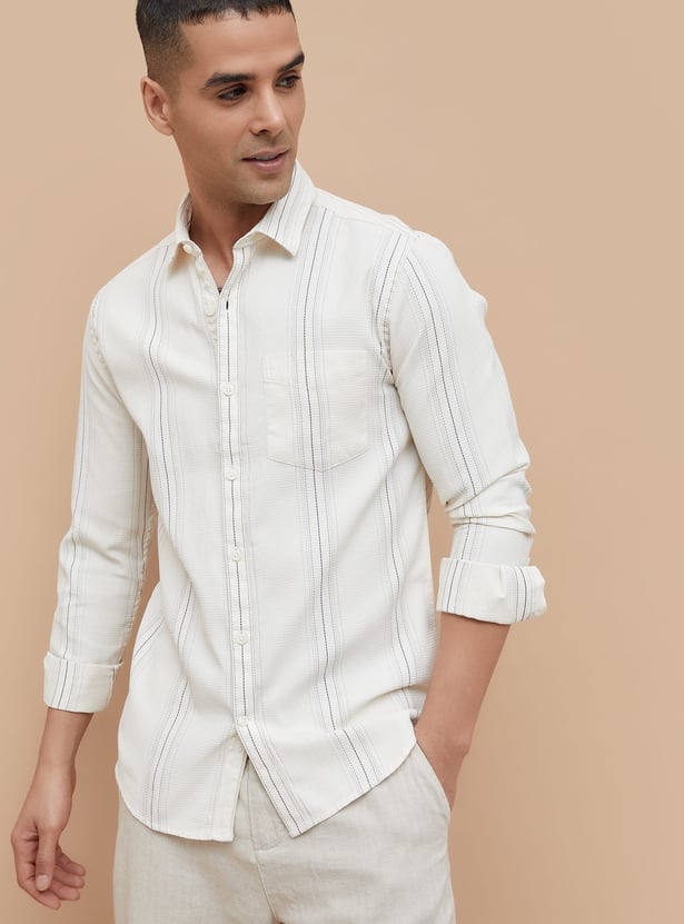 CODE Striped Slim Fit Shirt