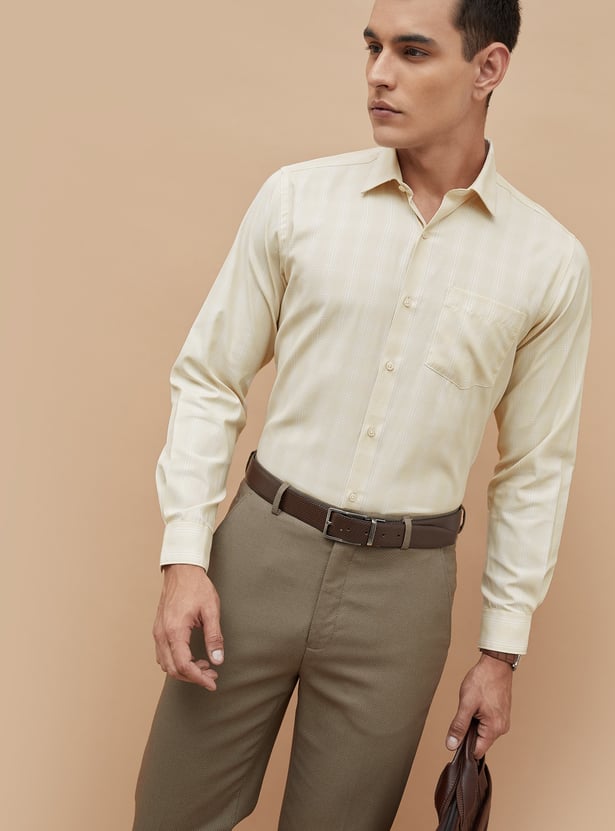 Buy CODE Checked Regular Fit Formal Shirt from CODE at just INR 999.0