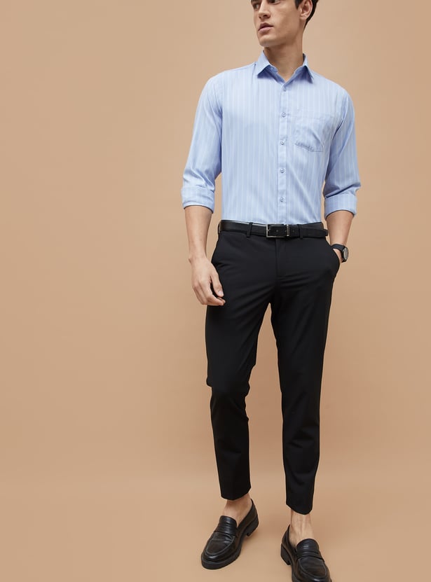 Buy CODE Striped Regular Fit Formal Shirt from CODE at just INR 999.0