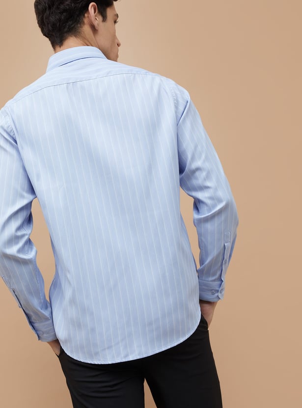 Buy CODE Striped Regular Fit Formal Shirt from CODE at just INR 999.0