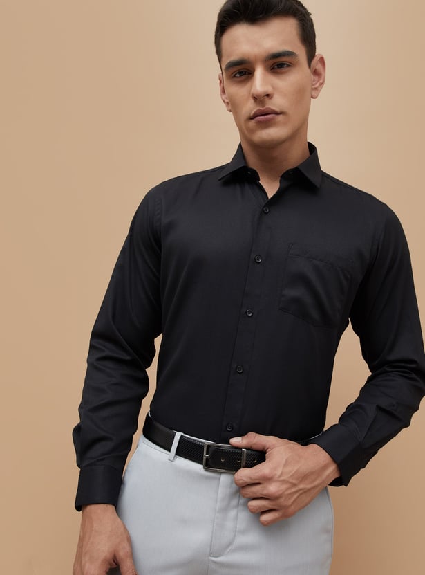 Buy CODE Chevron Patterned Slim Fit Formal Shirt from CODE at just INR ...