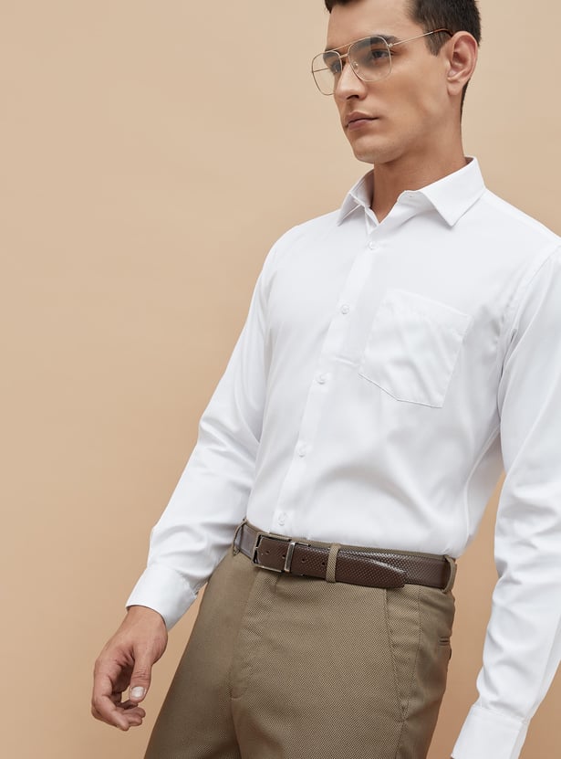 Buy CODE Chevron Patterned Slim Fit Formal Shirt from CODE at just INR ...